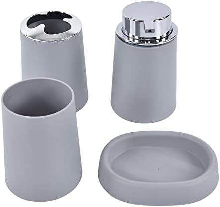 4 Piece Stainless Steel Bathroom Accessories Set - Modern and Durable