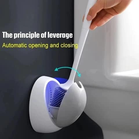 Automatic Toilet Cleaning Brush with Holder and Drainage