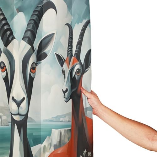 DAOWANGZUO Sheep Shower Curtain Set 1