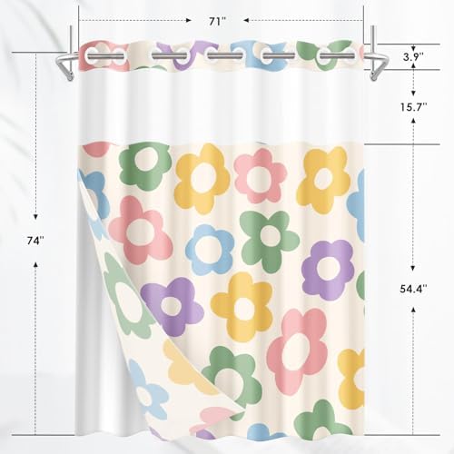 Culudea Vintage Flower Shower Curtain Set 1