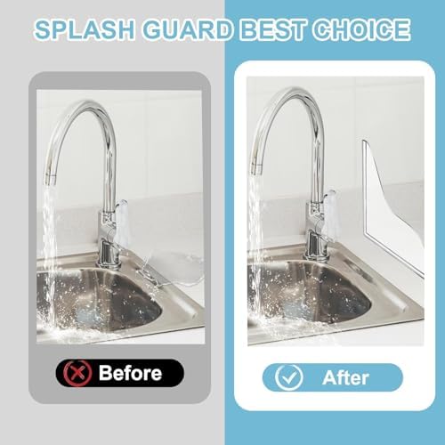 2 PCS Acrylic Shower Splash Guard with Adhesive