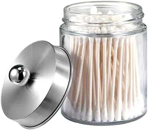 Amolliar Apothecary Jars Vanity Organizer - Brushed Nickel