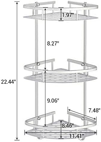 FINANCIALLY LIT LKOP 3 Tier Corner Shower Caddy