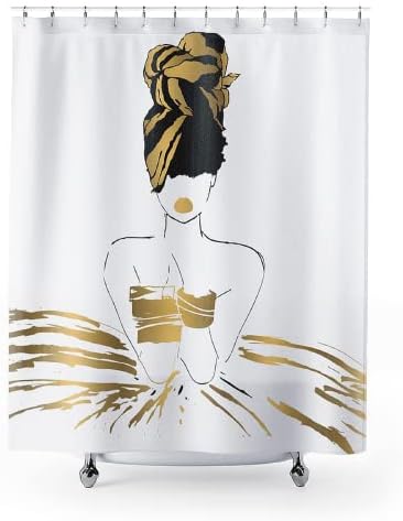 Pardon My Fro Harmony Shower Curtain - 71x71 Inch Waterproof Chic Print