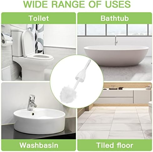 Tofficu Toilet Brush 5 Pcs with Handles for Deep Cleaning