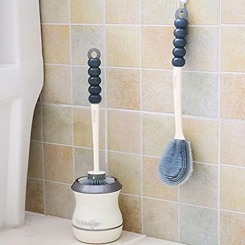Stylish Toilet Brush Holder with Long Handle and Soft Bristles
