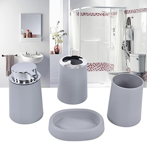 4 Piece Stainless Steel Bathroom Accessories Set - Modern and Durable