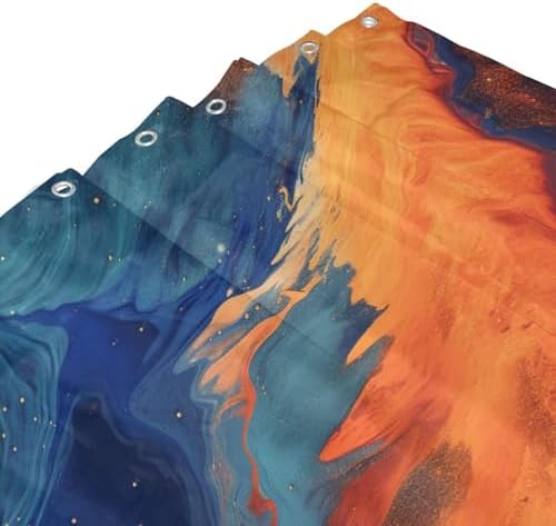 Abstract Texture Shower Curtain Set with 12 Hooks 72x72in 1