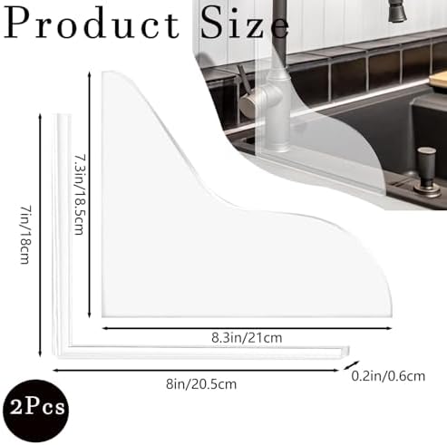 Zisqerts Acrylic Shower Splash Guard Set