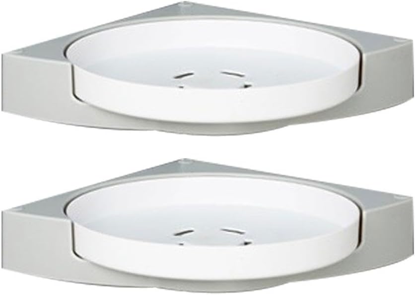 Plastic Shower Caddy 2pcs Grey Corner Storage Shelf
