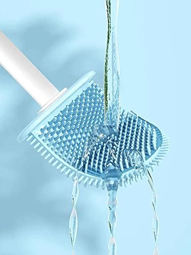 Silicone Toilet Brush with Wall Holder Set 1