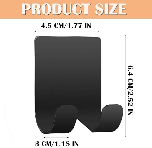 AKOAK 2 Pcs Waterproof Razor Holder with Hooks - Black