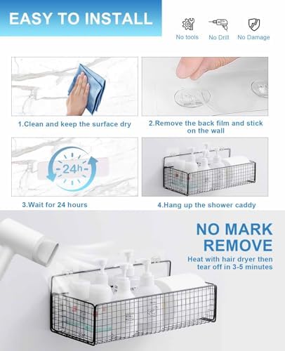 14 Pack Shower Caddy Adhesive Replacement Hooks