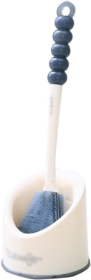 Stylish Toilet Brush Holder with Long Handle and Soft Bristles