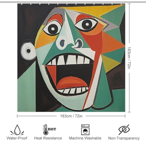 DAOWANGZUO Laughing Boy Boho Shower Curtain Set