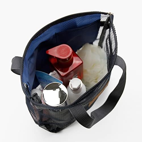 Mesh Shower Caddy Bag with Zipper for Travel and Gym