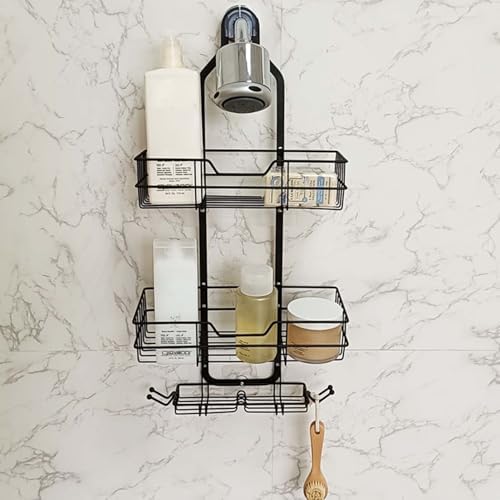 Zheararm Shower Caddy Over Shower Head with Hooks and Capacity