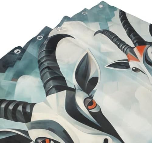 DAOWANGZUO Sheep Shower Curtain Set 1