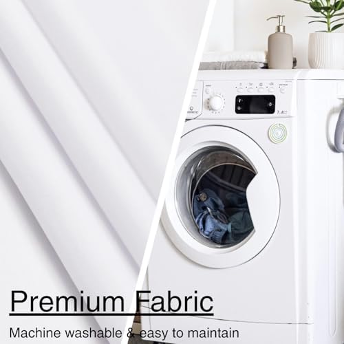 GKLEASG No Hook Shower Curtain Set
