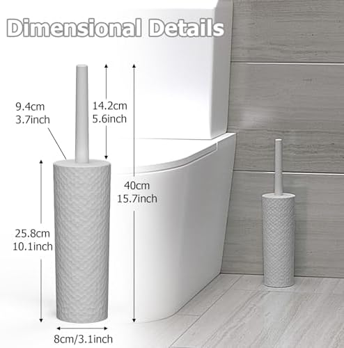 Topsky 2 Pack Toilet Brush Holder Set Gray