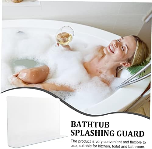 KONTONTY Bathtub Shower Splash Guard PVC Stain Resistant Easy Install