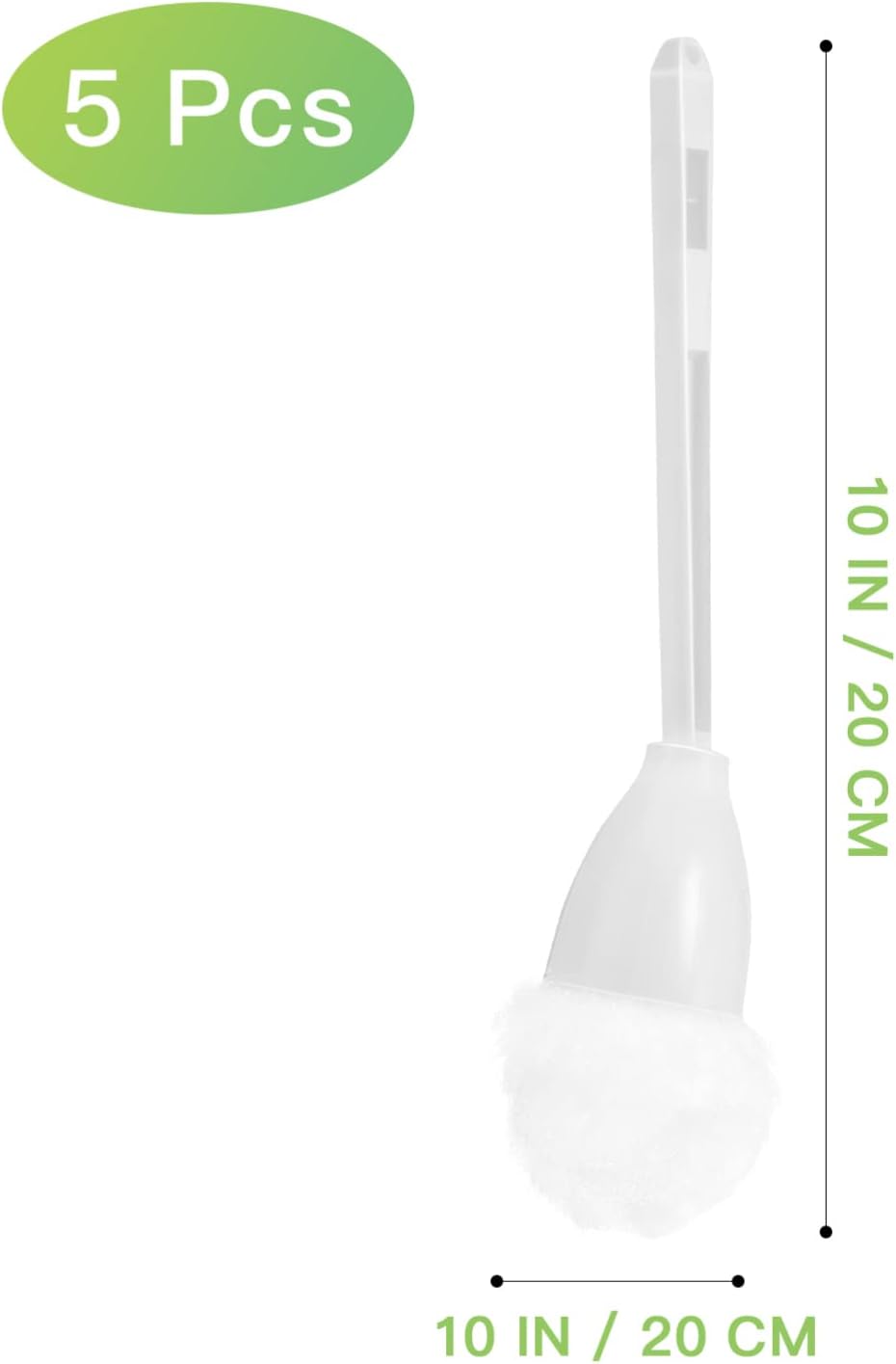 Tofficu Toilet Brush 5 Pcs with Handles for Deep Cleaning