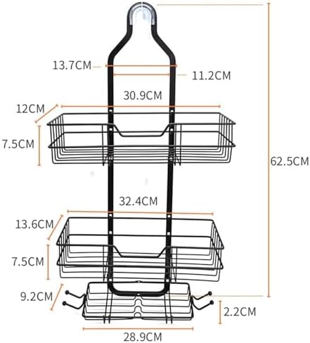 Zheararm Shower Caddy Over Shower Head with Hooks and Capacity