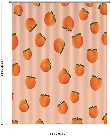 Funny Fruit Shower Curtain Liner Set with Hooks 1