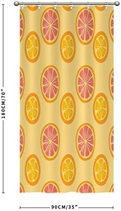 Fresh Fruit Shower Curtain Liner 35x71 Lemon Pattern