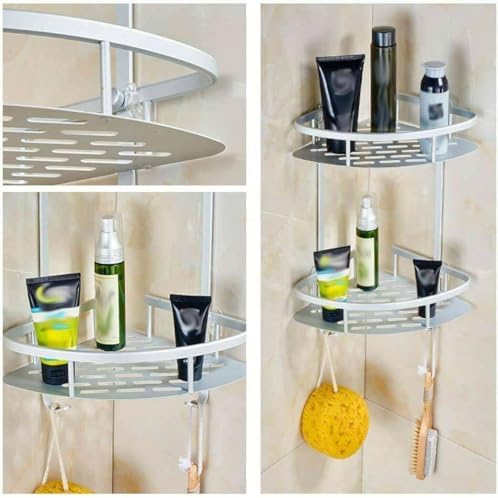 FINANCIALLY LIT 2 Tier Aluminum Shower Caddy