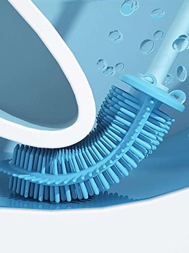 Silicone Toilet Brush with Wall Holder Set 1
