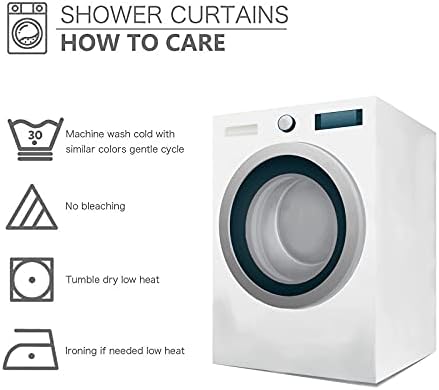 VISALUNA Shower Curtain Set with 12 Hooks 72x72in