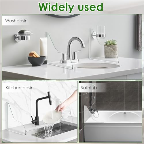 2 Pack Acrylic Shower Splash Guards - 826 Dx728 H