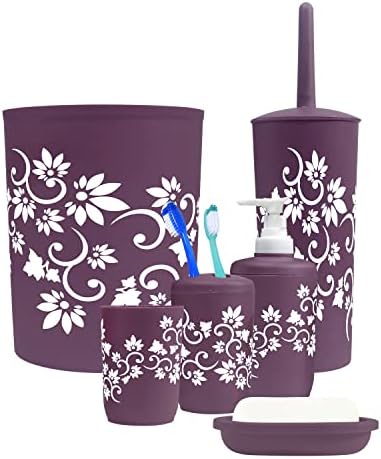 Blue Donuts Bathroom Accessories Set 6 Pieces