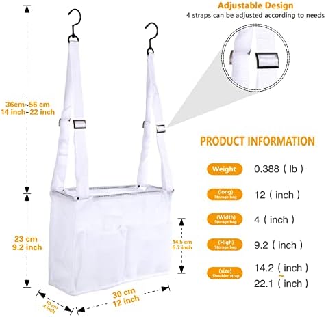 Phying Hanging Mesh Shower Caddy with 4 Pockets