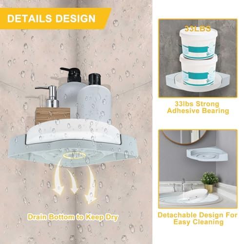 Qivine 360 Rotating Corner Shower Shelf