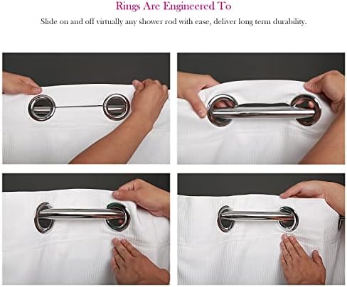 Fabritones Hook Free Shower Curtain Set 71x74 Inch