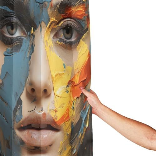 DAOWANGZUO Female Face Shower Curtain Set 72x72in 1