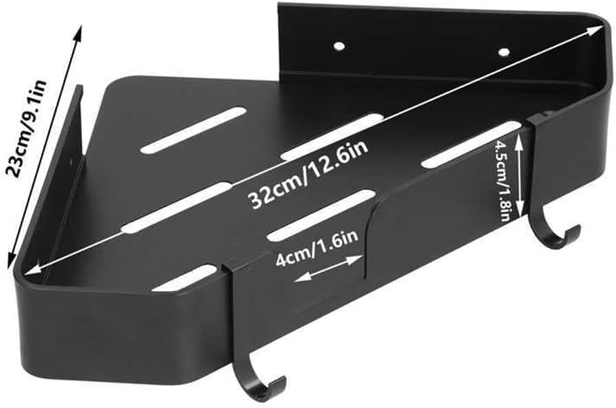 ANNBKA Shower Caddy Corner Shelf with 2 Hooks