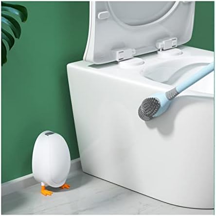 TOMYEUS Yellow Toilet Brush Set with Holder 1
