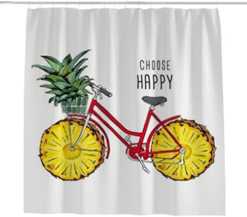 Hapuxt Retro Fruit Pattern Shower Curtain 60x72 Inch