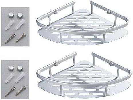 FINANCIALLY LIT Shower Corner Caddy Organizer Wall Shelf