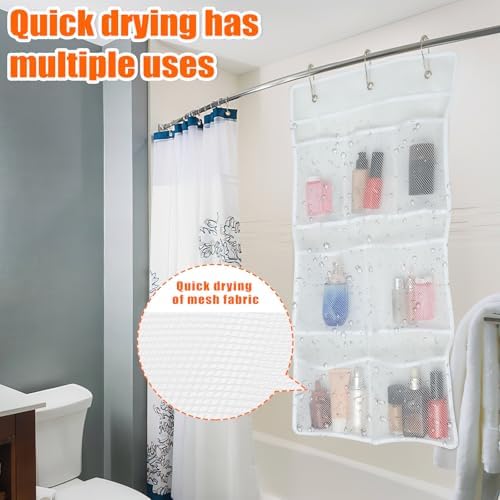 Kandishiex 7 Pockets Mesh Shower Caddy with Hooks