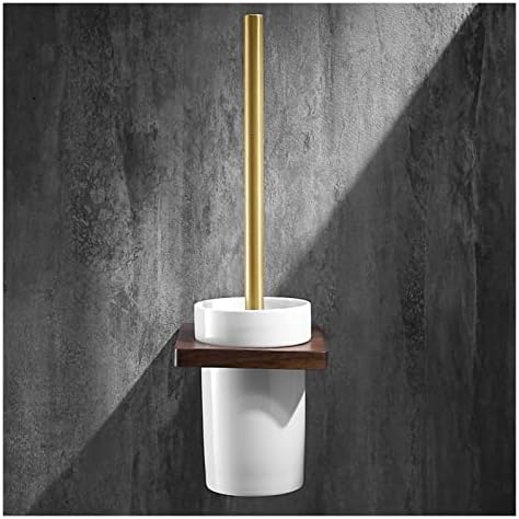 INPETS Toilet Brush Holder with Ceramic Cup and Aluminum Pole