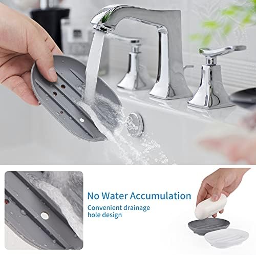 Luckyiren Bathroom Soap Dish Holder Stand Saver Tray