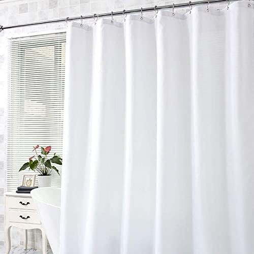 DEARART Pure White Shower Curtain Set with Grommets and C-Hooks