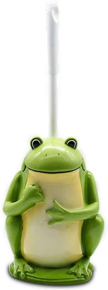 Cute Cartoon Frog Toilet Brush Set with Holder