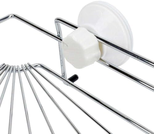 FINANCIALLY LIT Shower Corner Organizer Suction Cup Rack