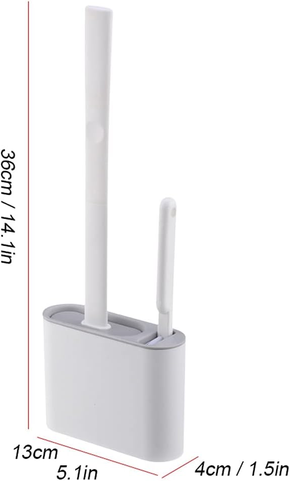 HASMI Toilet Brush with Wall-Mounted Holder Deep Cleaning 1