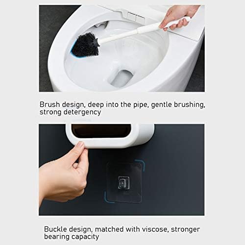 NLIAN Toilet Brush and Holder Set - Automatic Opening and Closing